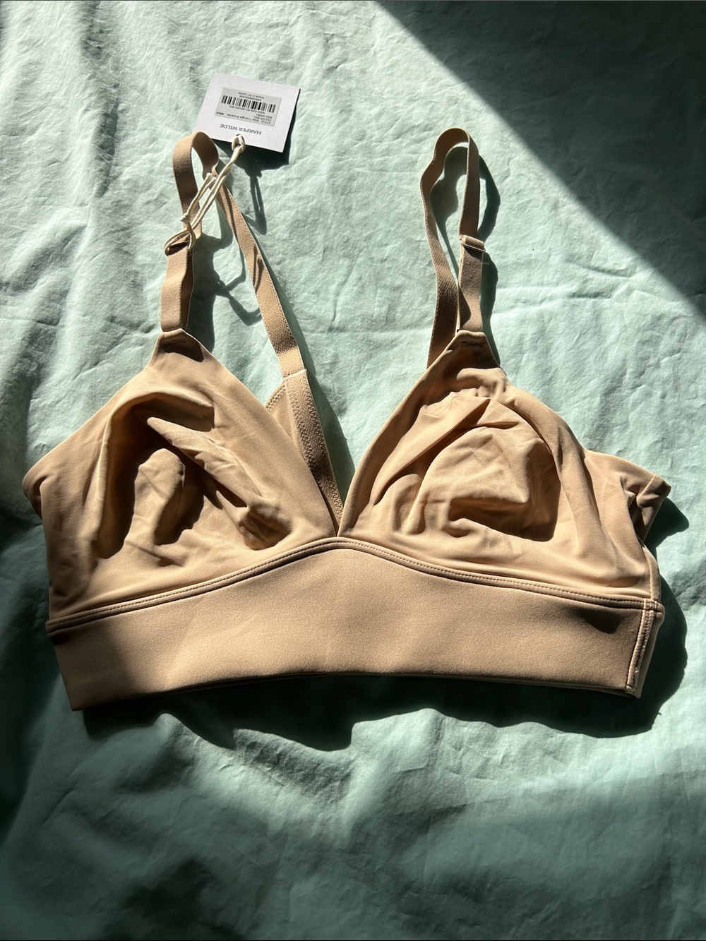 Harper Wilde new with tags Bliss triangle bralette in Beige. Medium